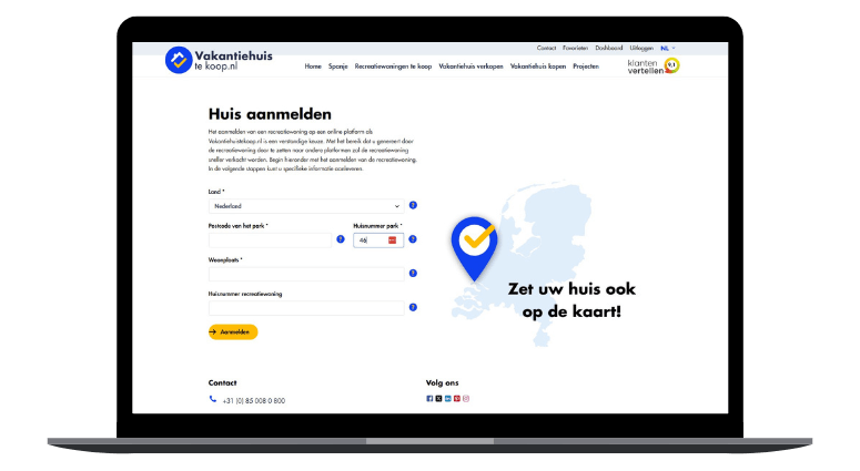 Vakantiehuis aanmelden